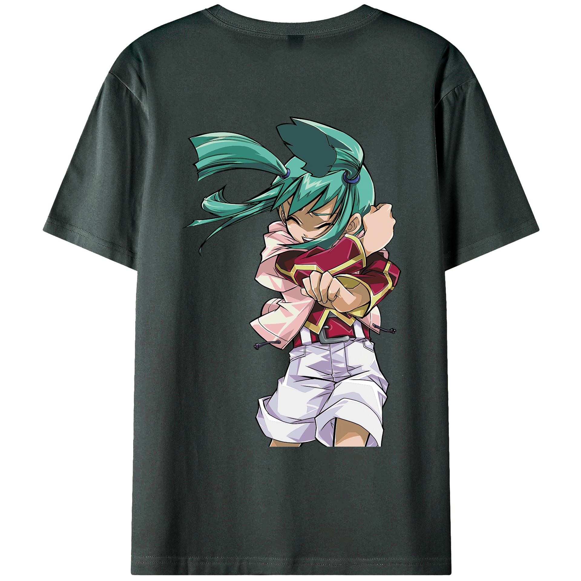（画像用） 遊☆戯☆王 Yu-Gi-Oh! 綿100％ メンズ半袖Tシャツ（バックプリント） 通気性